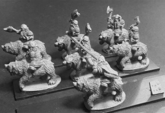 Dwarven Bear Cavalry with Axes and Shields